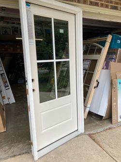 New entry door , fiberglass , right in swing , 36 by 80