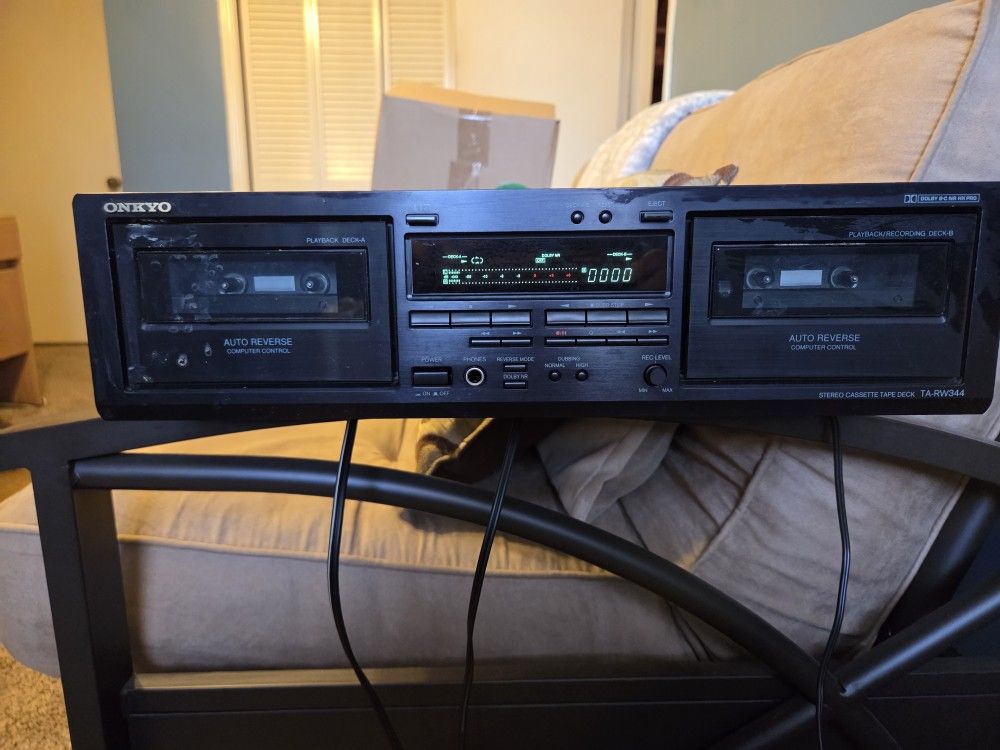onkyo dual cassette deck ta rw344