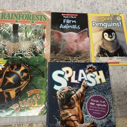 Children's nonfiction animal books bundle of 5 