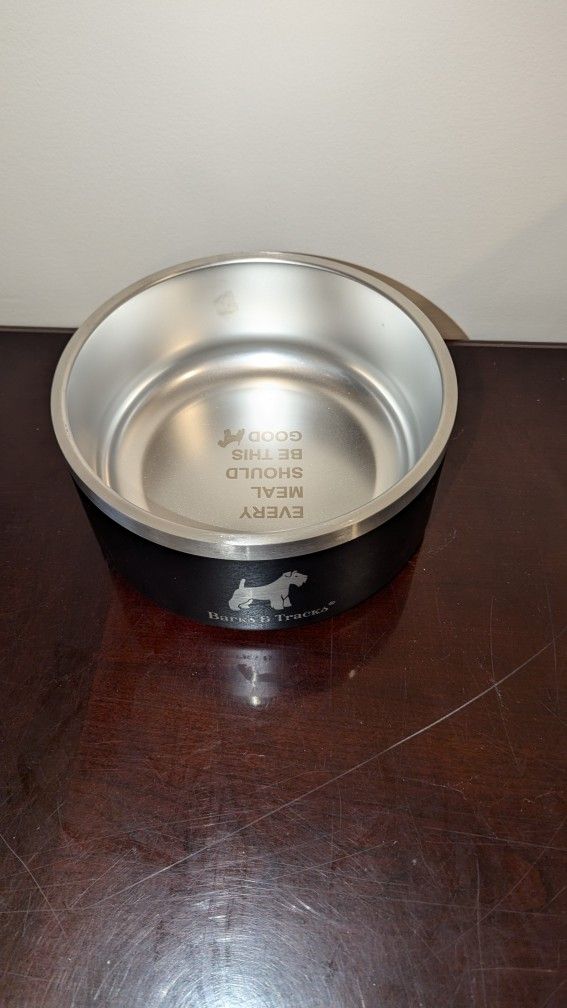 Bark & black 64 Oz Dog Bowl Stainless Steel
