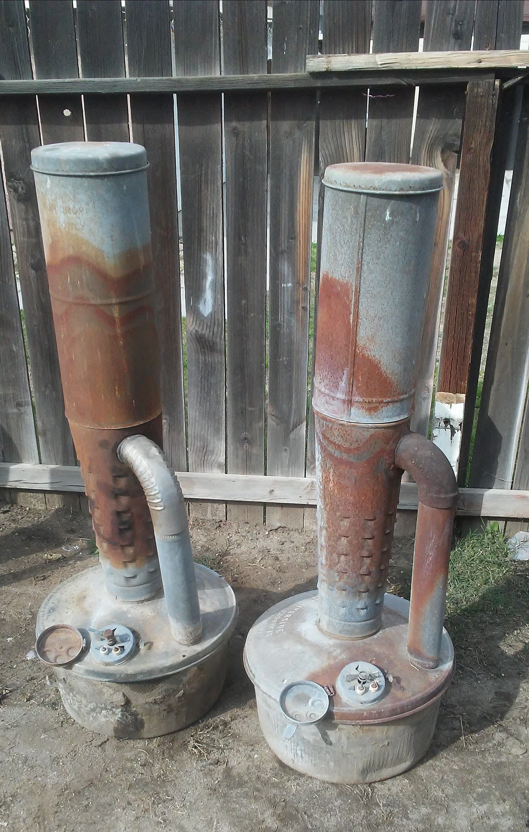**LARGE SMUDGE POTS,GROVE HEATER,CAMP HEATER