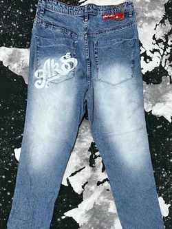 Akademiks Embroidered Script Logo Jeans