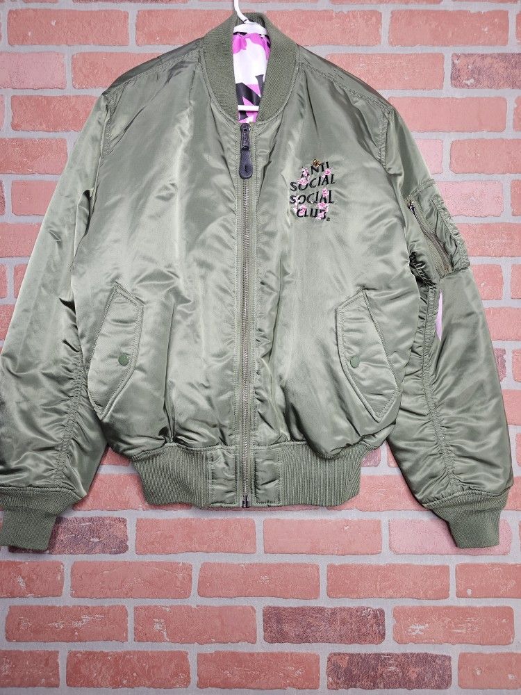 AntiSocialSocialClub x Alpha Industries Bomber Jacket Large