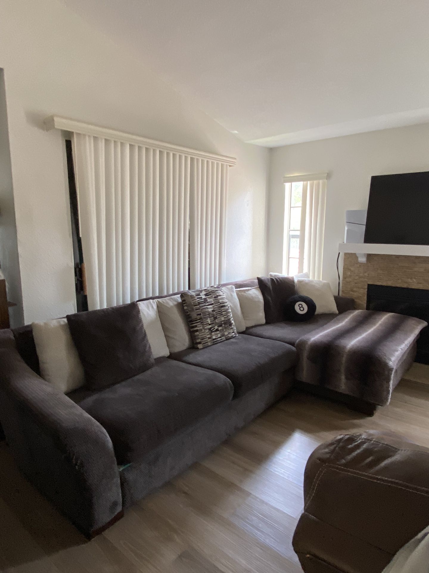 L-shaped couch