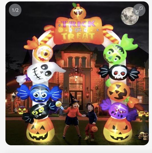 Halloween Inflatable 10 Foot Archway Candy Ghost