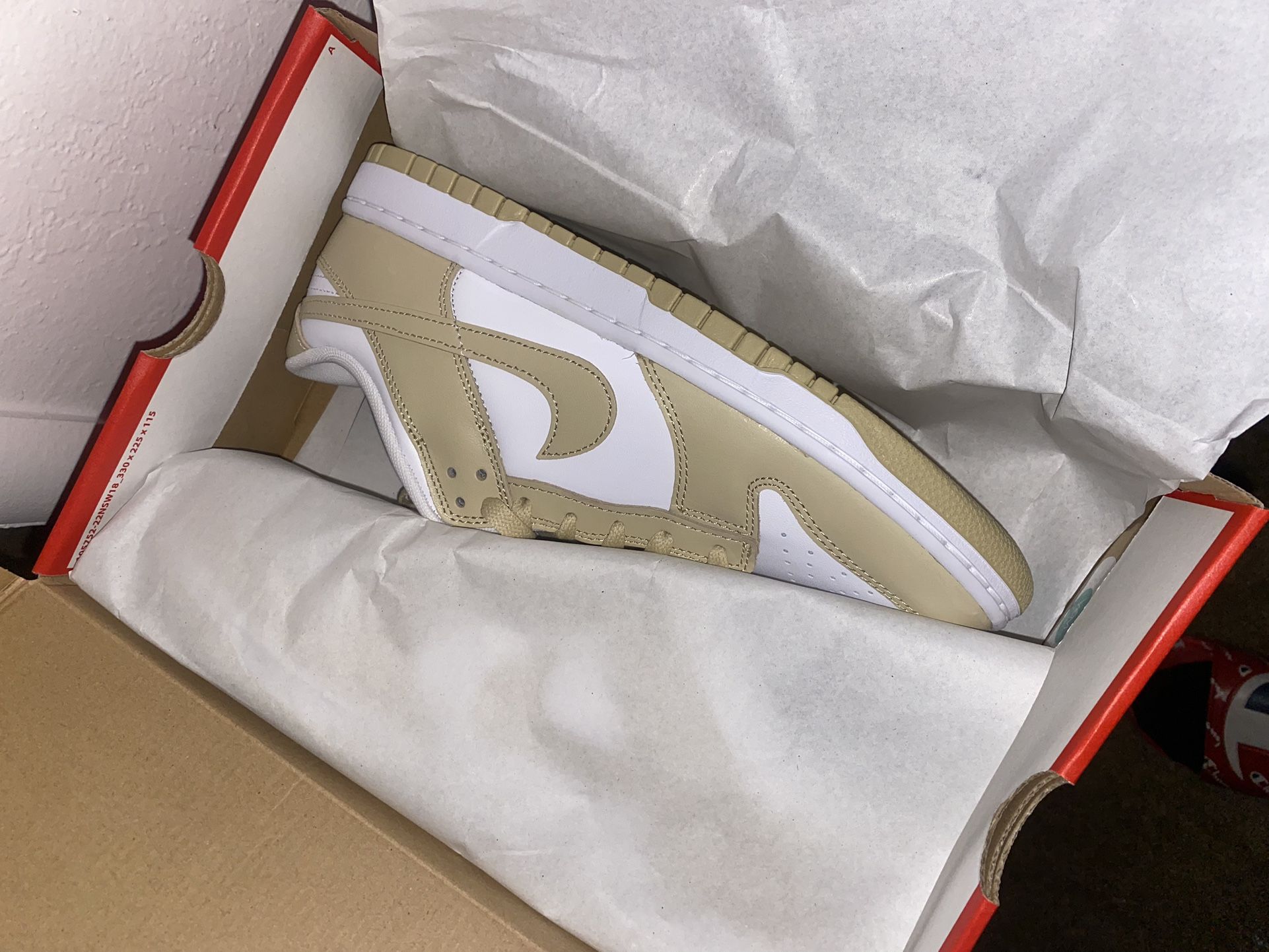 Tan And White Dunks (size 11)