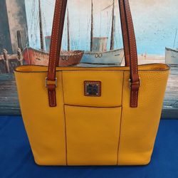 Brand New DOONEY &  BOURKE Small Lexington Shoulder Bag Yellow And Red
