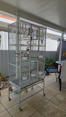 Large Bird Aviary Cage on Wheels