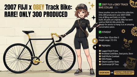 ⭐️ Fuji X Obey Track Bike - Art Piece - Size 52