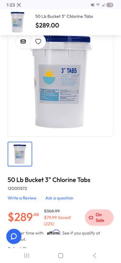 50lb 3in CHLORINE TABLETS!!