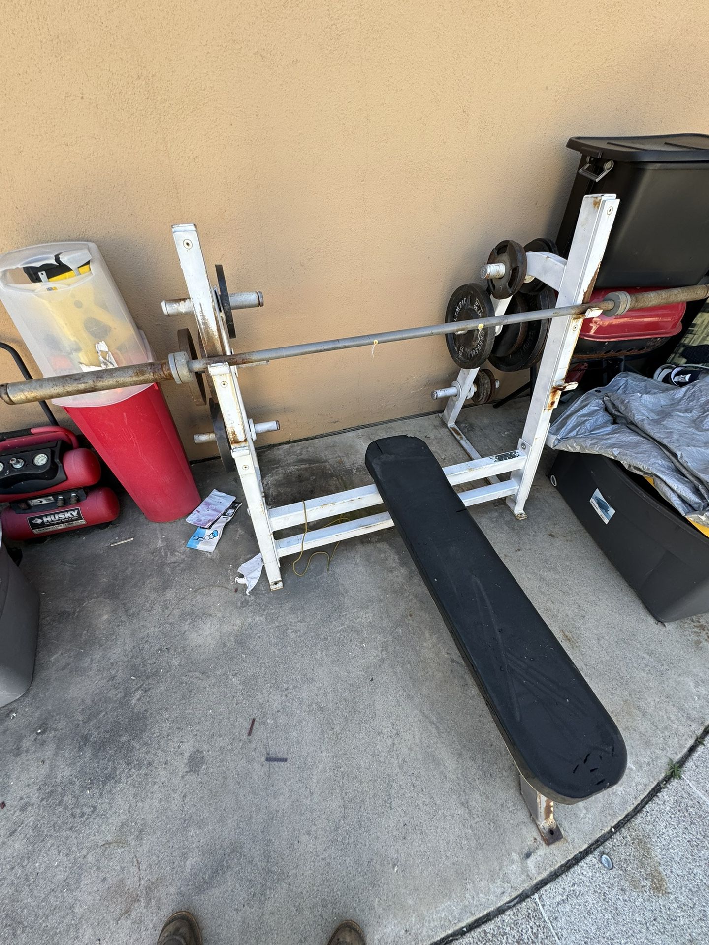 Bench Press With Weights Barbell