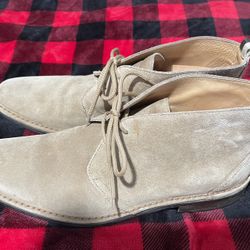 Coach Men’s Austin Beige Tan Suede Leather Chukka Boots Italy Size 11.5 RARE!