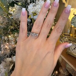 14K Gold Natural Diamonds Ring Band 