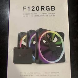 NZXT - F120 RGB 120mm Computer Case Fan with RGB Controller and Fluid Dynamic Bearings (3-pack) - Bl