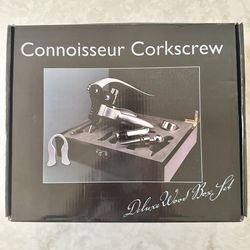 Connoisseur Corkscrew Deluxe Wood Box Set