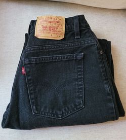 Levi's 550 Black Denim Jeans Size 14