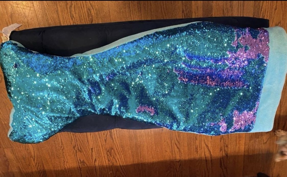 Sequins Mermaid Tail Sleeping Bag Wrap Blanket 52'