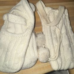 Vintage Avon Slipper & Bag Set