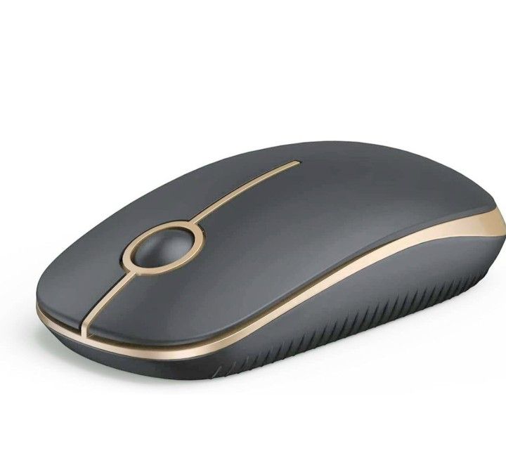 Wireless Bluetooth Mouse, Dual Mode (Bluetooth 4.0 + USB) Silent Bluetooth Wireless Mouse with USB Nano Receiver, 3 DPI Levels for Laptop, PC, MacBook
