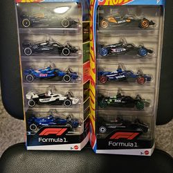 Hot Wheels 5 Pack F1 2025 and 2024