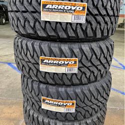 35x12.50r20 Arroyo MT New Tires Ready For Installation 