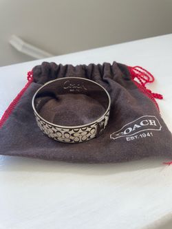 Coach enamel bangle bracelet - Silver