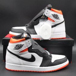 Size 10 - 2021 Men's Jordan 1 Retro High Electro Orange Ds 555088-180 Og All