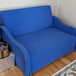 Small Sofa Bed Sleeper  Blue