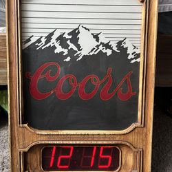 Vintage Adolph Coors Company Golden Colorado Rocky Mountain Led Clock 