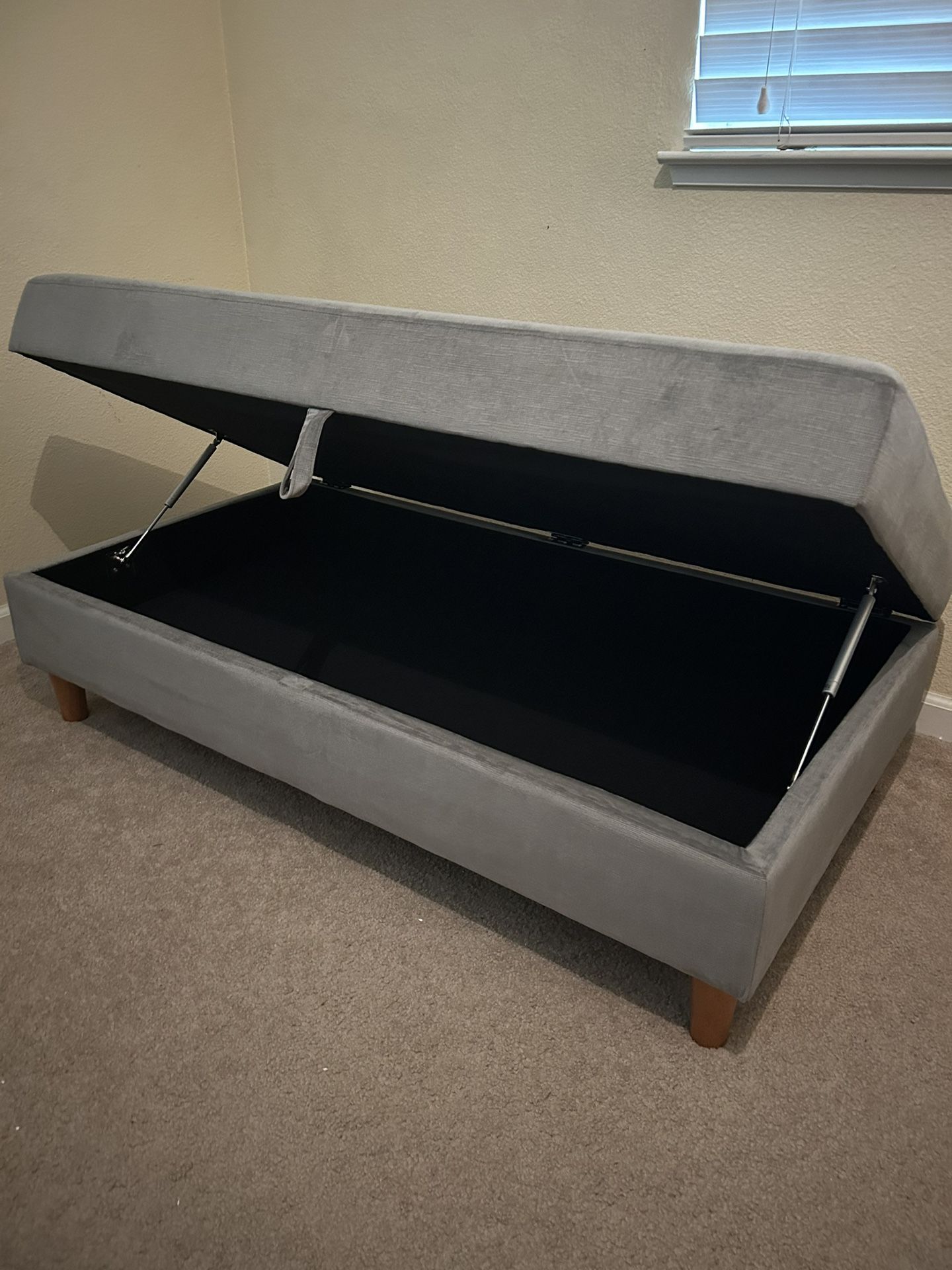 Brand New Large Storage Ottoman- Gray