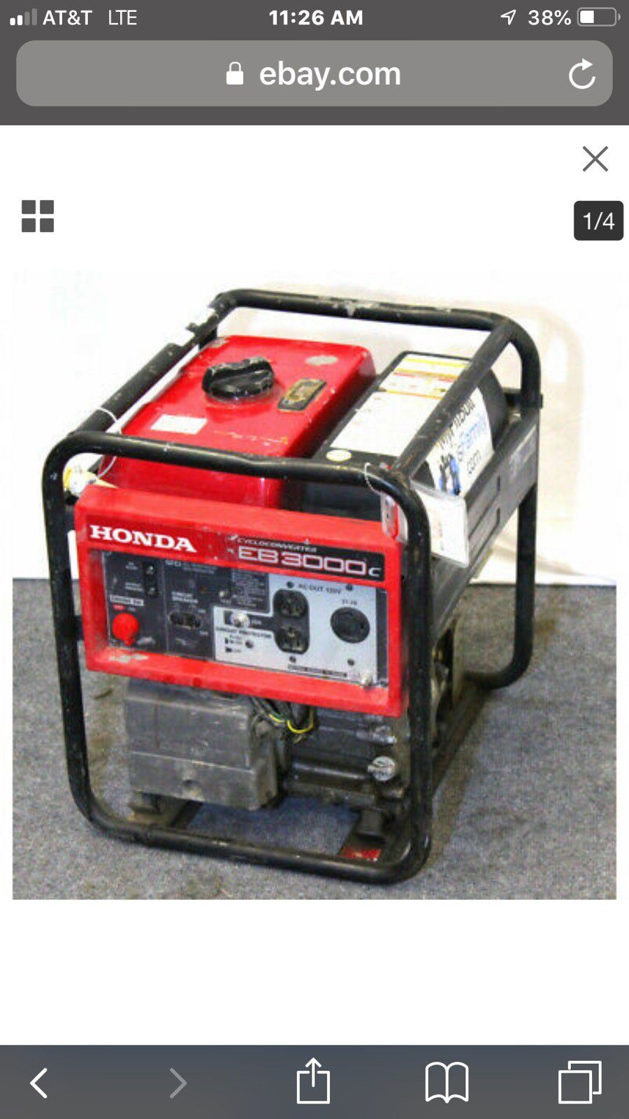 Honda generator*Reduced To sell*