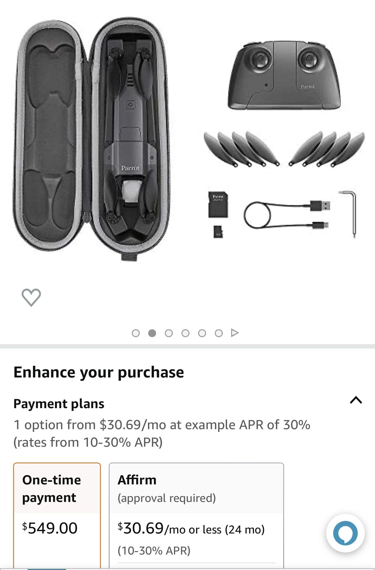 Almost new parrot anafi drone for sale. It was used only once. The price is $300.