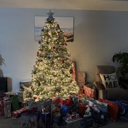 7 Ft Artificial Christmas Tree. Pre-lit but Lights Don’t Work Anymore.