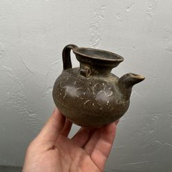 Antique Chinese Song Style Kiln Porcelain Teapot Two Handle Kettle Qing Dynasty