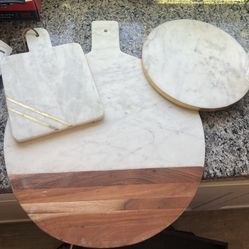 3 Marble Serving Trays $20 For Set 