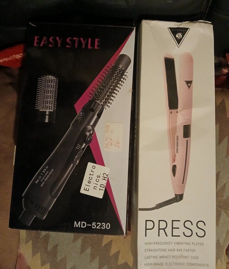 Easy Style,Hair Styler and Osiworks Press,Vibratory & Digital Hair Straightener 