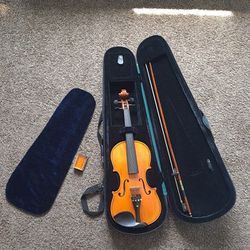 Brand New Violin With Bow, Case Resin And Extra Set Of Strings
