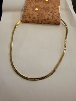 14k 1g Yellow Gold 7” Herringbone Bracelet