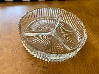 Vintage Glass Divided Dish