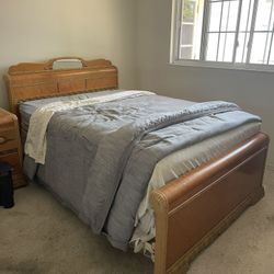 PRICE DROP – 1930s Art Deco Bedroom Set – 6 Pieces, Vintage Waterfall