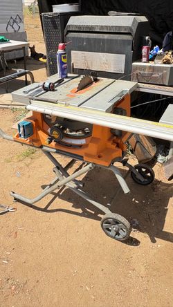 RIDGID Table Saw with Rolling Stand