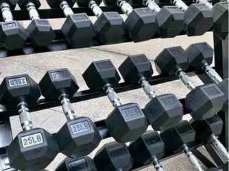 5-45lb Dumbbell Set with 3-Tier Rack