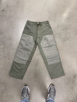 Palace Skateboards RODEO NYLON Double Knee Pants TROUSER Deep Green Size 30