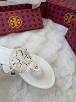 White Tory burch Miller sandals