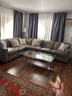 Leather Sectional couch 