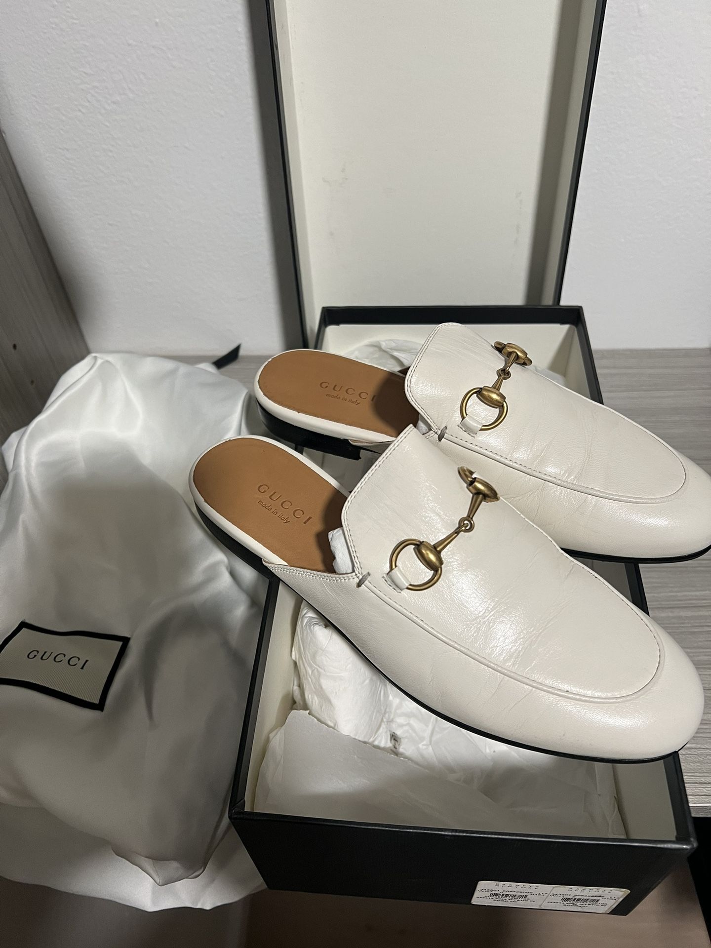 Gucci Princetown Leather Mules