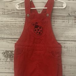 Red corduroy overall dress from the children’s place size 4t