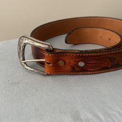 2 Leather Belts Size 38 