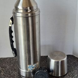 Champ Hot-Cold Stainless Steel Thermos 32 oz by Hanbaek 13" Tall  Vintage  T1132