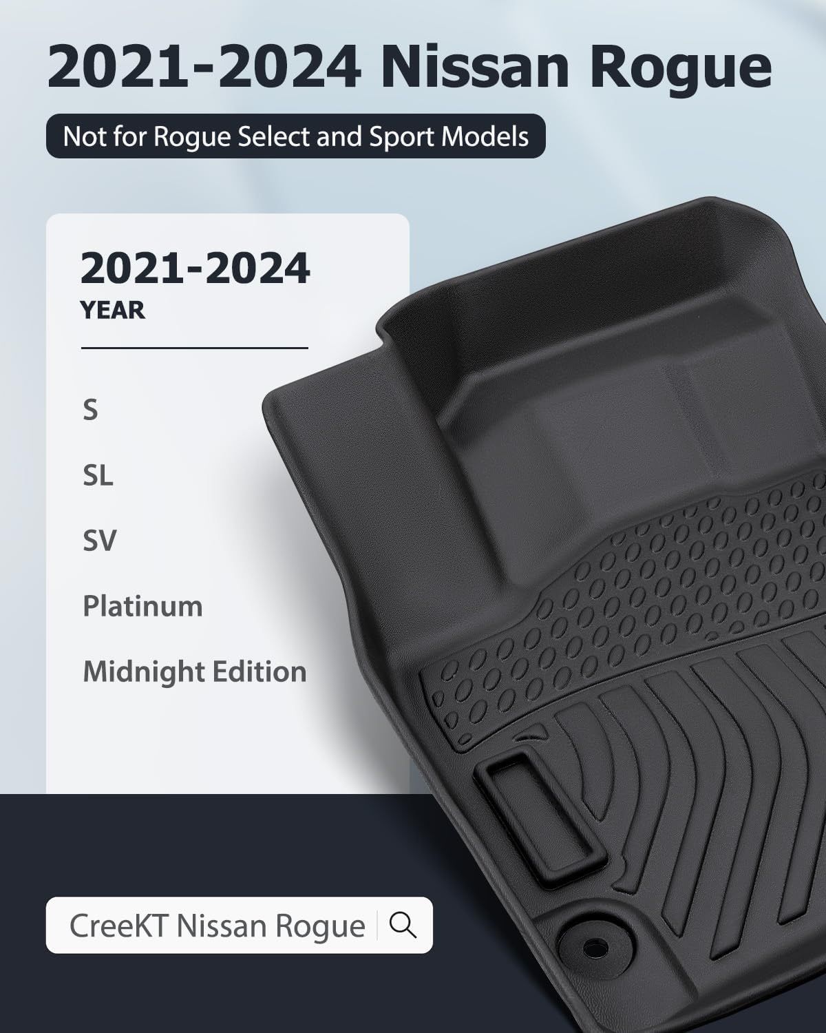 NEW Nissan Rogue All Weather Floor Mats 2021 2024 for Sale in Pearl